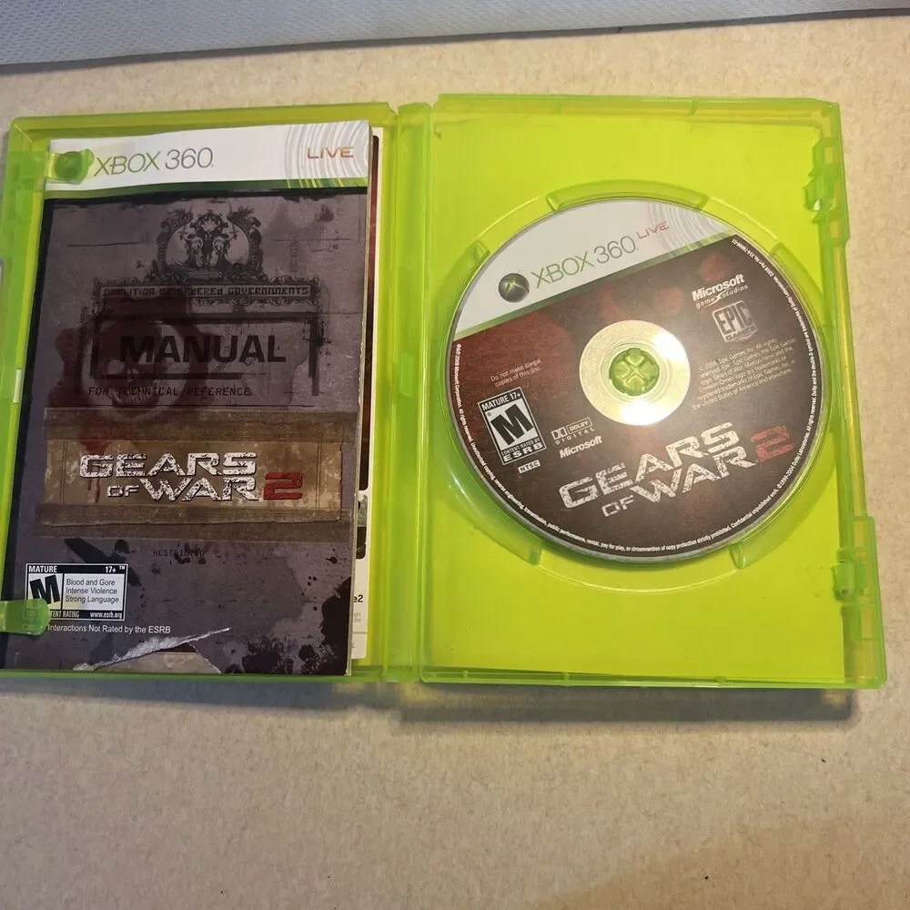 Gears of War 2 (Microsoft Xbox 360, 2008)‎ CIB W/ Manual & Inserts - Tested!